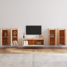 Szafki pod TV, 5 szt., lite drewno sosnowe