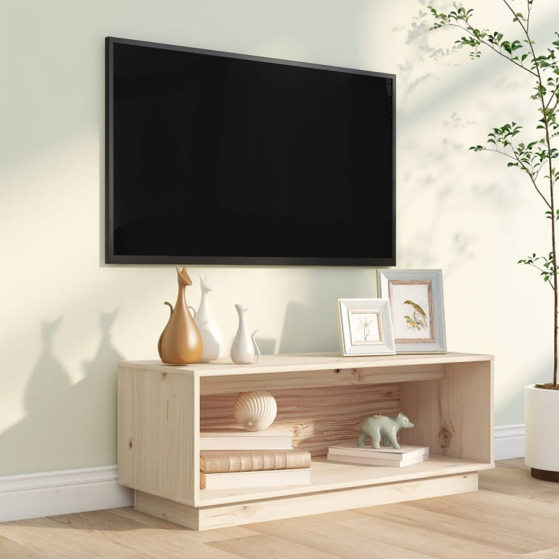 Szafka pod telewizor, 90x35x35 cm, lite drewno sosnowe