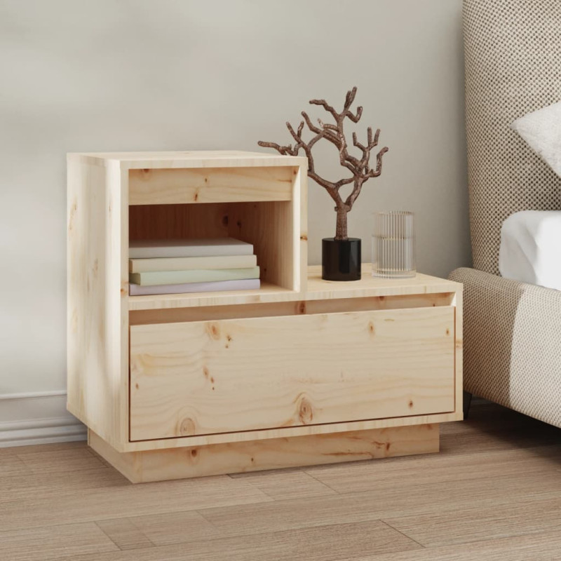 Szafka nocna, 60x34x51 cm, lite drewno sosnowe