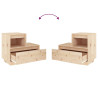 Szafka nocna, 60x34x51 cm, lite drewno sosnowe