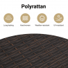 11-cz. zestaw mebli ogrodowych z poduszkami, brązowy, rattan PE