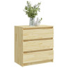 Szafka nocna, 60x36x64 cm, lite drewno sosnowe