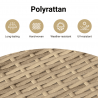 8-cz. zestaw mebli ogrodowych z poduszkami, beżowy, polirattan