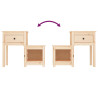 Szafki nocne, 2 szt., 79,5x38x65,5 cm, lite drewno sosnowe