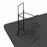 Biurko gamingowe z LED, nogi w kształcie Z, czarne, 90x60x75 cm