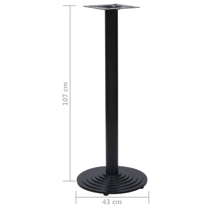 Noga stołu bistro czarna Ø43x107 cm żeliwo