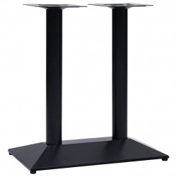 Noga stołu bistro czarna 70x40x72 cm żeliwo