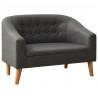 Sofa dla dziecka, szara, obita tkaniną