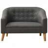 Sofa dla dziecka, szara, obita tkaniną