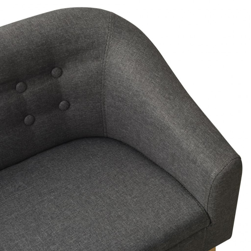 Sofa dla dziecka, szara, obita tkaniną