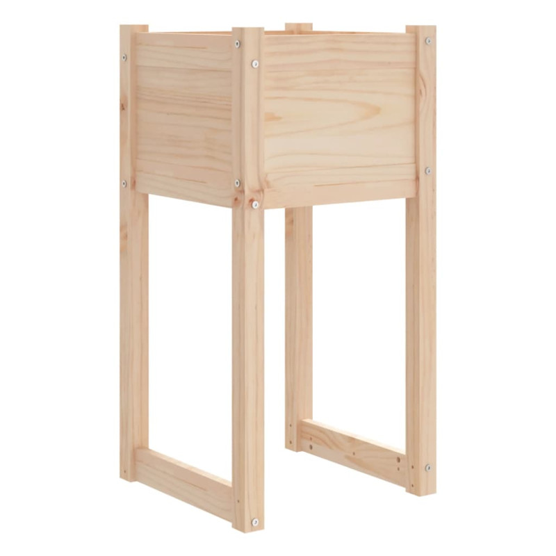 Donice, 2 szt., 40x40x81 cm, lite drewno sosnowe