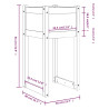 Donice, 2 szt., 40x40x81 cm, lite drewno sosnowe