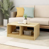 Stolik kawowy, 75x50x33,5 cm, lite drewno sosnowe