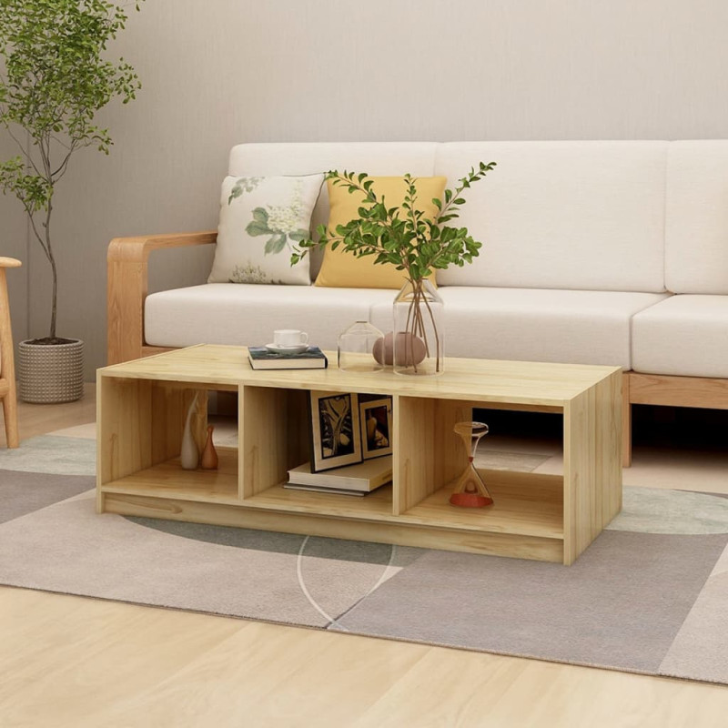 Stolik kawowy, 110x50x34 cm, lite drewno sosnowe