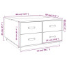 Stolik kawowy, 80x80x45 cm, lite drewno sosnowe