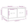 Stolik kawowy, 60x53x35 cm, lite drewno sosnowe