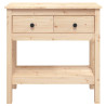 Stolik konsolowy, 75x35x75 cm, lite drewno sosnowe