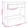 Stolik konsolowy, 75x35x75 cm, lite drewno sosnowe