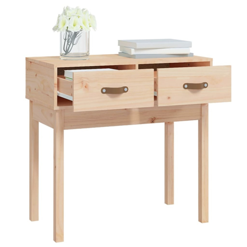 Stolik konsolowy, 76,5x40x75 cm, lite drewno sosnowe
