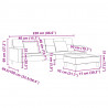 2-osobowa kanapa rozkładana z podnóżkiem, jasnoszara, tkanina