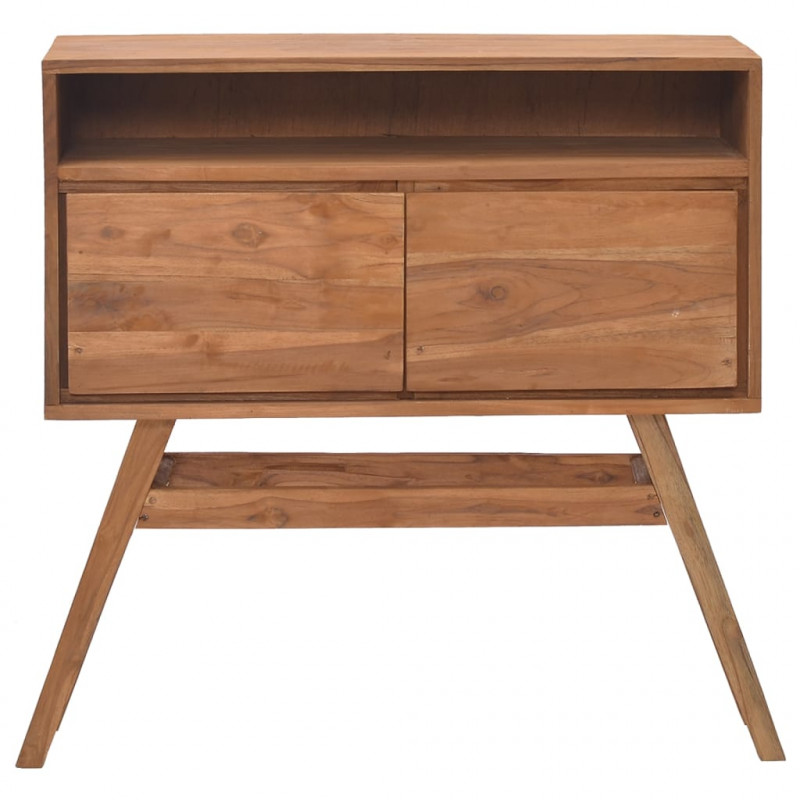 Stolik typu konsola, 80x30x80 cm, lite drewno tekowe