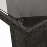 Zestaw do jadalni w ogrodzie z poduszką 9 pcs Czarny polirattan