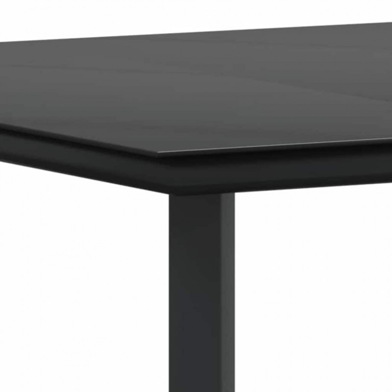 Zestaw do jadalni w ogrodzie z poduszką 9 pcs Szary polirattan