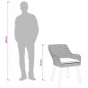 Zestaw do jadalni w ogrodzie 5 pcs Jasnoszary polirattan