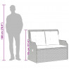 3-cz. zestaw wypoczynkowy do ogrodu, poduszki, szary rattan PE