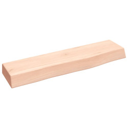 Półka, 40x10x4 cm, surowe lite drewno dębowe