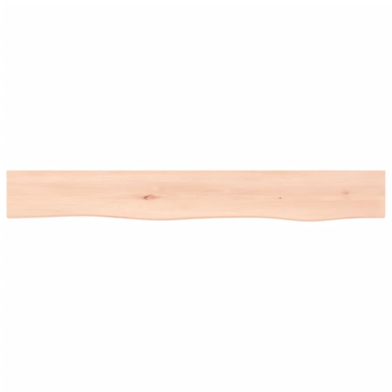 Półka, 80x10x2 cm, surowe lite drewno dębowe