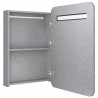 Szafka łazienkowa z lustrem i LED, szarość betonu, 60x11x80 cm