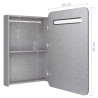 Szafka łazienkowa z lustrem i LED, szarość betonu, 60x11x80 cm