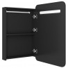 Szafka łazienkowa z lustrem i LED, czarna, 60x11x80 cm