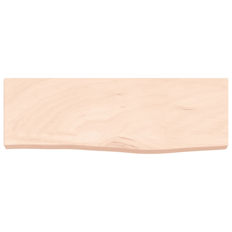 Półka, 60x20x4 cm, surowe lite drewno dębowe