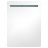 Szafka łazienkowa z lustrem i LED, biel i dąb, 60 x 11 x 80 cm