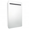 Szafka łazienkowa z lustrem i LED, biel z połyskiem 60x11x80 cm