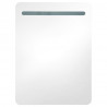 Szafka łazienkowa z lustrem i LED, biel z połyskiem 60x11x80 cm