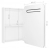 Szafka łazienkowa z lustrem i LED, biel z połyskiem 60x11x80 cm