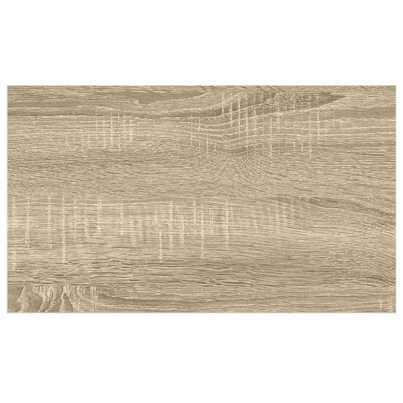 Półki ścienne, 2 szt., kolor dębu i biel, 50x23x3,8 cm, MDF