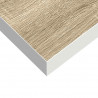 Półki ścienne, 2 szt., kolor dębu i biel, 50x23x3,8 cm, MDF
