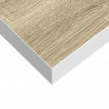 Półka ścienna, kolor dębowy i biały, 60x23,5x3,8 cm, MDF