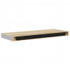 Półki ścienne, 2 szt., dębowo-białe, 60x23,5x3,8 cm, MDF