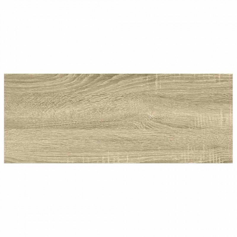 Półki ścienne, 2 szt., dębowo-białe, 60x23,5x3,8 cm, MDF