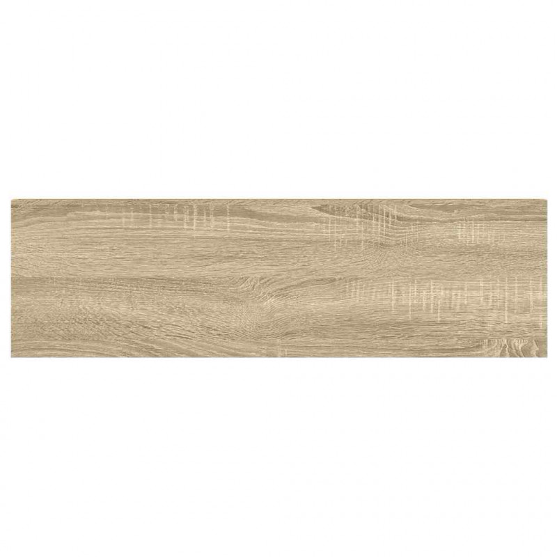 Półki ścienne, 2 szt., dębowo-białe, 90x23,5x3,8 cm, MDF