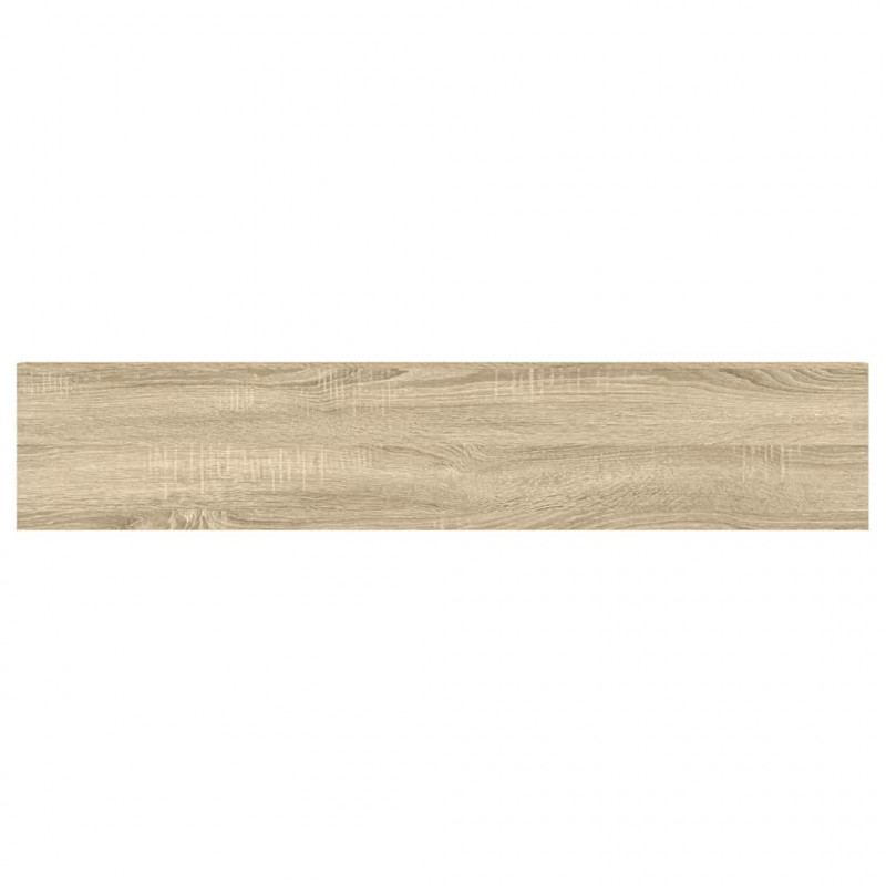 Półka ścienna, dębowo-biała, 120 x 23,5 x 3,8 cm, MDF