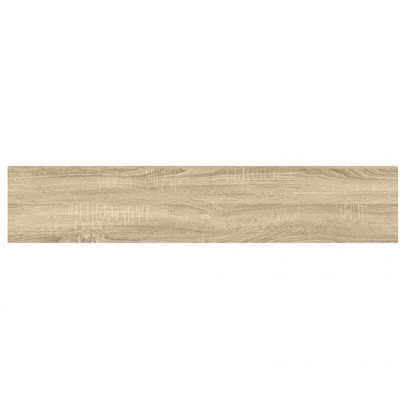 Półki ścienne, 4 szt., dębowo-białe, 120 x 23,5 x 3,8 cm, MDF