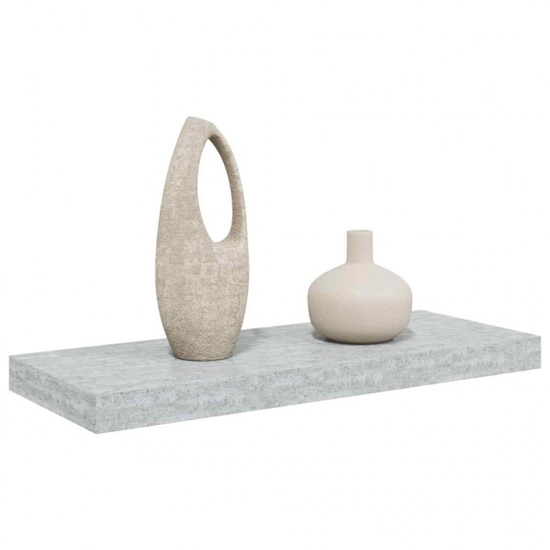 Półka ścienna, szarość betonu, 60x23,5x3,8 cm, MDF