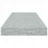 Półka ścienna, szarość betonu, 60x23,5x3,8 cm, MDF
