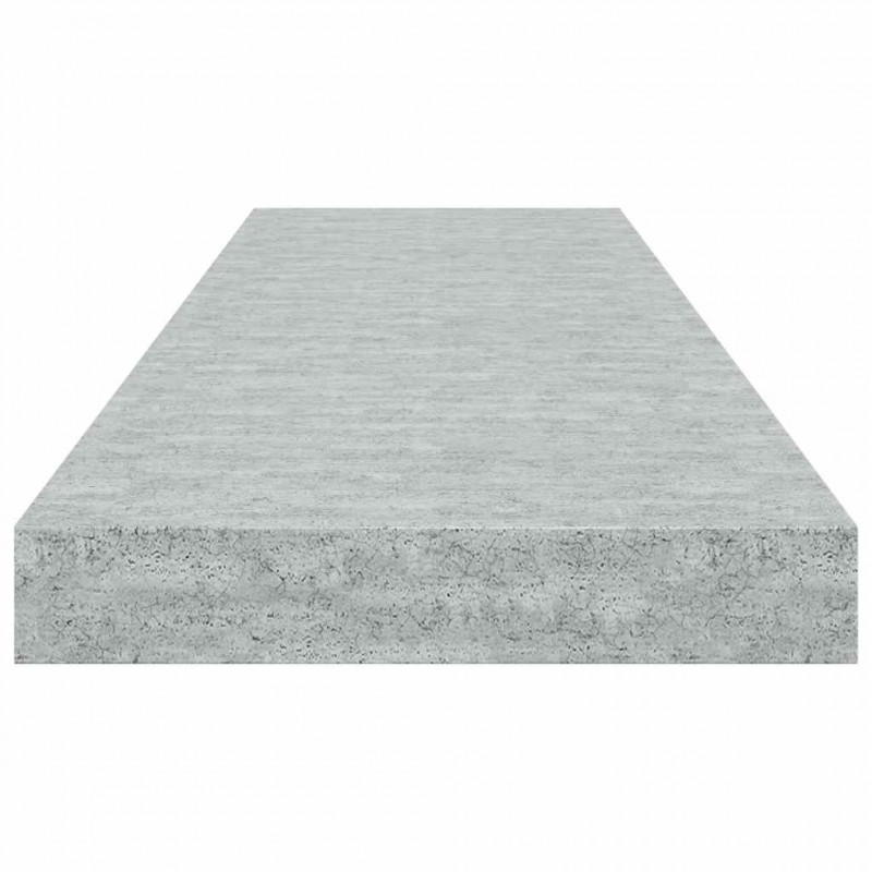 Półki ścienne, 2 szt., szarość betonu, 80 x 23,5 x 3,8 cm, MDF